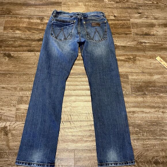 Wrangler Retro Jeans Mens 30x31 Slim Straight Stretch Denim Western Cowboy Cut - Picture 6 of 11